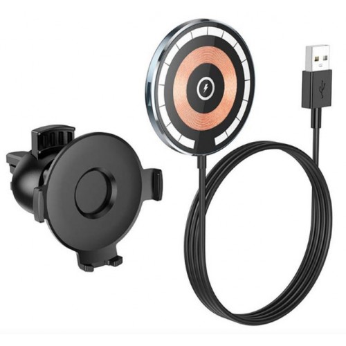 Тримач Hoco CW42 Magnetic Wireless Charger black