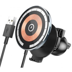 Держатель Hoco CW42 Magnetic Wireless Charger black