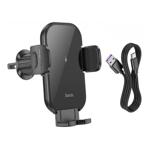 Держатель Hoco HW4 Wireless Charging 15W black