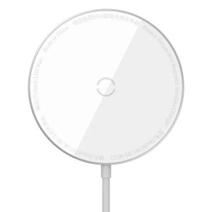 Baseus Wireless Charger Simple Mini Magnetic (iP12) White