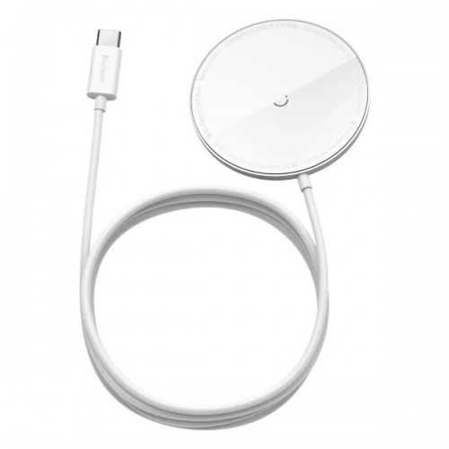 Baseus Wireless Charger Simple Mini Magnetic (iP12) White