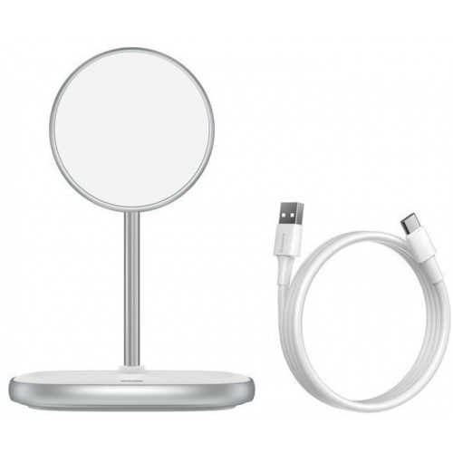Baseus Wireless Charger Swan Magnetic Desktop Bracket (for IP12) White