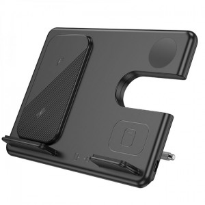 БЗУ Hoco CQ2 3in1 Magnetic Wireless Fast Charger 15W black