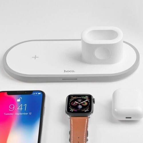 БЗП Hoco CW21 Wisdom 3in1 Wireless Charger white