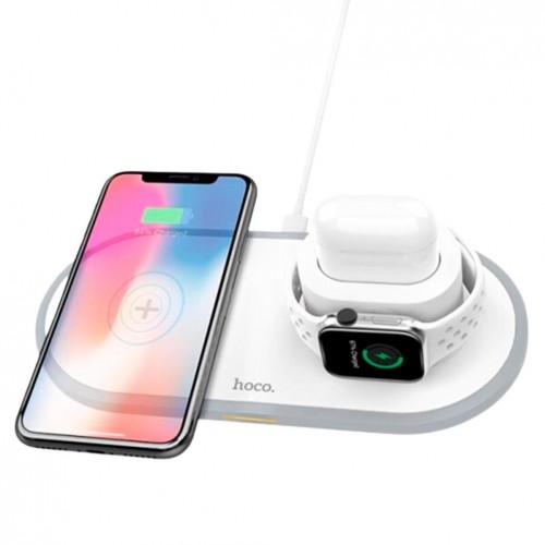 БЗП Hoco CW21 Wisdom 3in1 Wireless Charger white