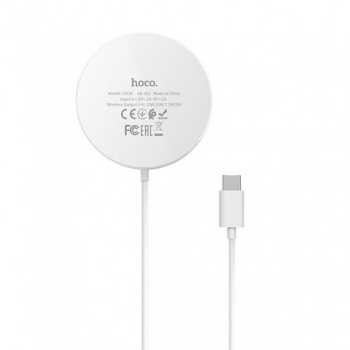 БЗП Hoco CW28 Original Series Magnetic Wireless Fast Charger 15W white