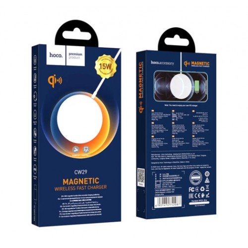 БЗП Hoco CW29 Magnetic Wireless Fast Charger 15W white