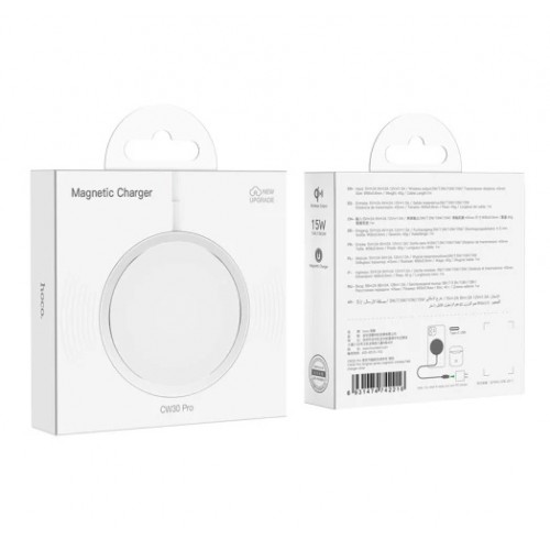 БЗП Hoco CW30 Pro Original Series Magnetic Wireless Fast Charger 15W silver
