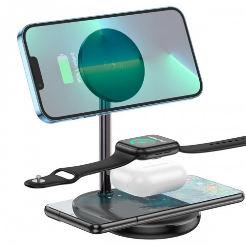 БЗУ Hoco CW40 3in1 Table Wireless Charger 15W black