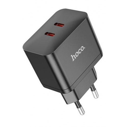 Сетевое зарядное устройство Hoco N29 PD (2xType-C, 35W) black