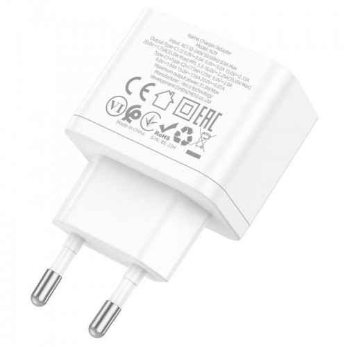 Сетевое зарядное устройство Hoco N29 PD (2xType-C, 35W) white