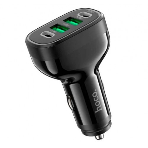 АЗУ Hoco NZ11 PD+QC3.0 (2xUSB, 2xType-C, 72W) black