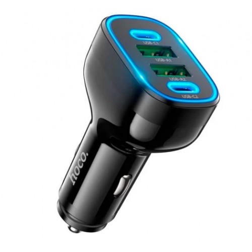 АЗУ Hoco NZ11 PD+QC3.0 (2xUSB, 2xType-C, 72W) black