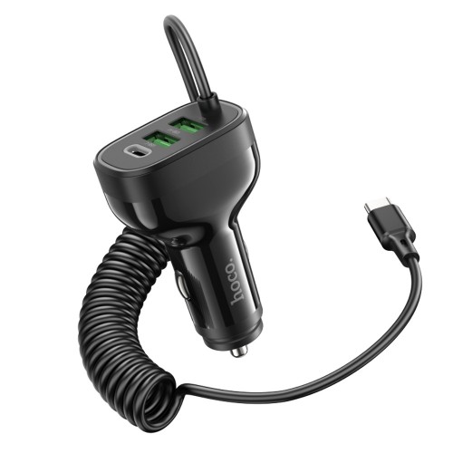 АЗУ Hoco NZ11A PD+QC3.0 Type-C (2xUSB, Type-C, 30W/Cable Type-C) black