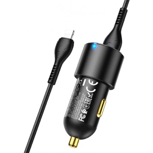 АЗУ Hoco NZ6 PD+QC3.0 Lightning (USB, 2xType-C, 45W/Cable Type-C to Lightning) black