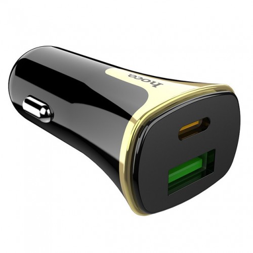 АЗУ Hoco Z31A PD+QC3.0 Lightning (USB 3A, 18W/Cable Type-C to Lightning) black
