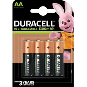 Аккумулятор Duracell HR6 AA 1300mAh, 1x4шт.