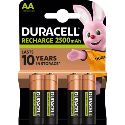 Аккумулятор Duracell HR6 AA 2500mAh, 1x4шт.