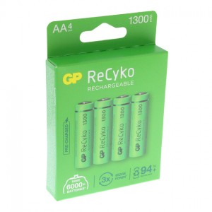 Аккумулятор GP 130AAHCE-EB4 NIMH AA, R6, 1300mAh, 1x4шт