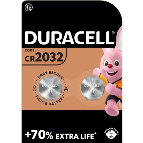 Батарейка Duracell 2032, 3V, DL2032/CR2032, 2шт.