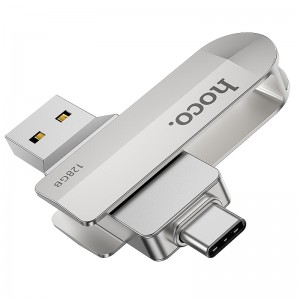 Флешка HOCO Wise USB3.0 Type-C OTG USB flash drive UD10 128GB silver