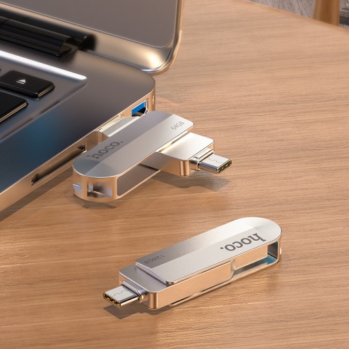 Флешка HOCO Wise USB3.0 Type-C OTG USB flash drive UD10 32GB silver