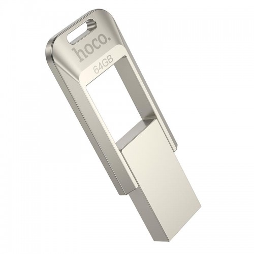 HOCO Smart USB3.0 rotating USB flash drive (64GB) UD16 |exFAT| silver