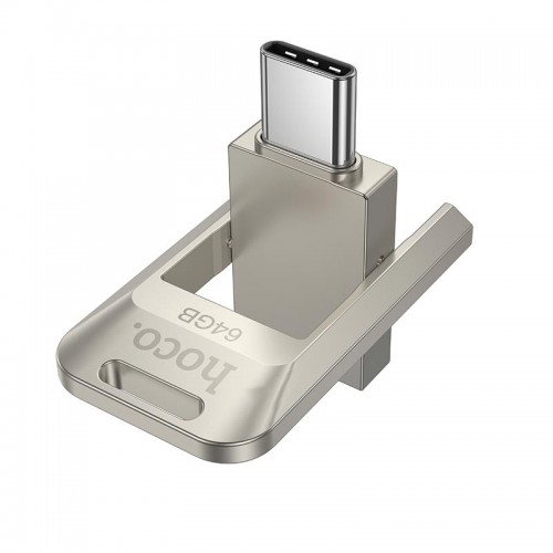 HOCO Smart USB3.0 Type-C rotating USB flash drive (64GB) UD17 |exFAT| silver