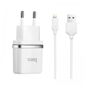 Адаптер сетевой Hoco Lightning cable C11 |1USB, 1А|