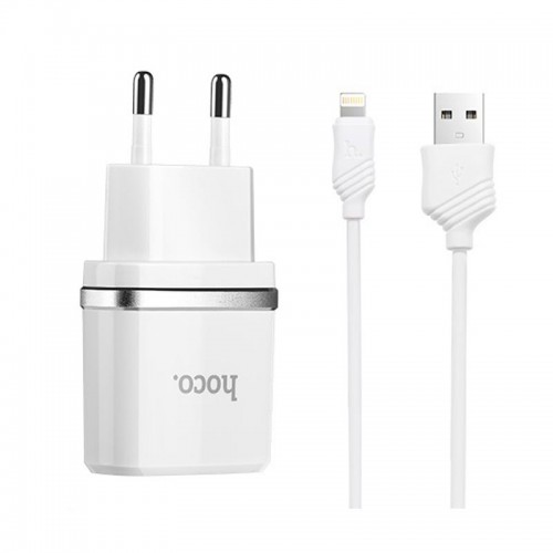 Адаптер сетевой Hoco Lightning cable C11 |1USB, 1А|