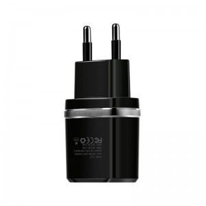 Адаптер мережевий Hoco C12 |2USB, 2.4А| black
