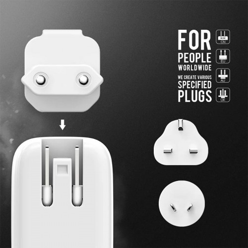 Адаптер мережевий LDNIO Micro USB Cable Touch Light A2205 |2USB, 2.4A| white