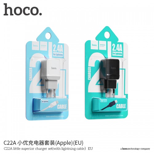 Адаптер сетевой Hoco Lightning cable C22A |1USB, 2.4А|