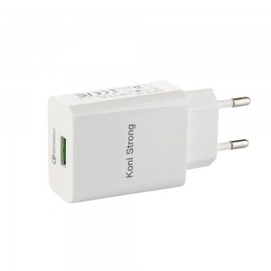 Адаптер мережевий KONI STRONG KS50 |QC3.0, 1USB, 3A| grey