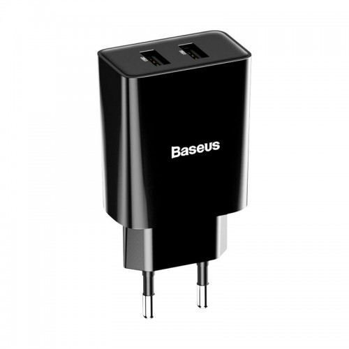 Адаптер сетевой BASEUS Speed Mini Dual U Charger |2USB, 2A, 10.5W| (CCFS-R02)