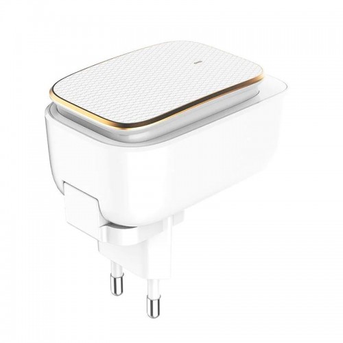 Адаптер мережевий LDNIO Type-C USB Cable Touch Light A2205 |2USB, 2.4A| white