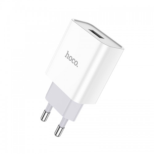 Адаптер мережевий Hoco Asombroso C81A |1USB, 2.1A| white