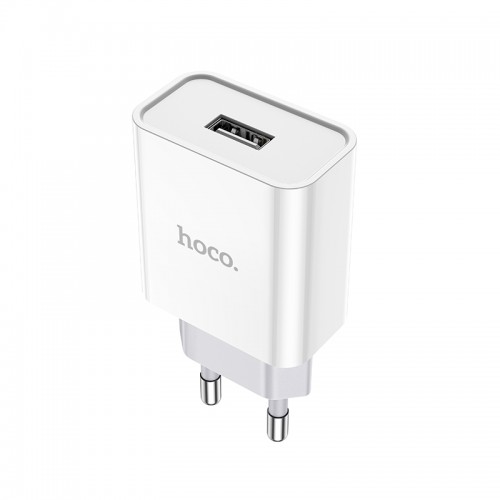 Адаптер мережевий Hoco Asombroso C81A |1USB, 2.1A| white