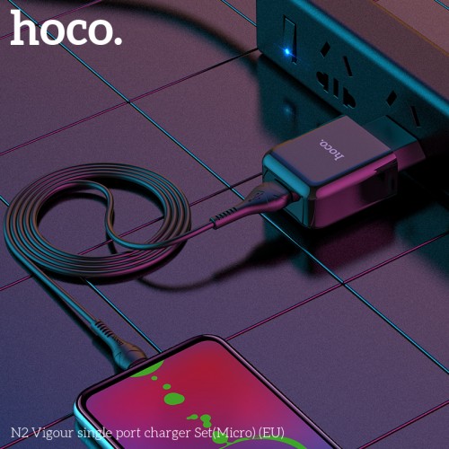 Адаптер сетевой HOCO Micro USB cable Vigour N2 |1USB, 2.1A| (Safety Certified)