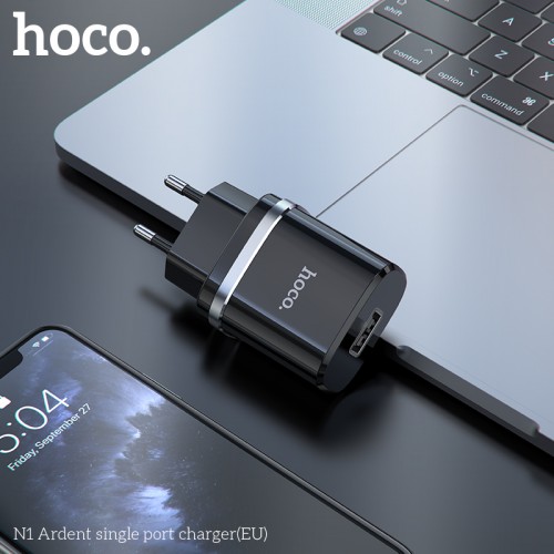 Адаптер мережевий HOCO Ardent single port charger N1 |1USB, 2.4A, 12W| (Safety Certified) white