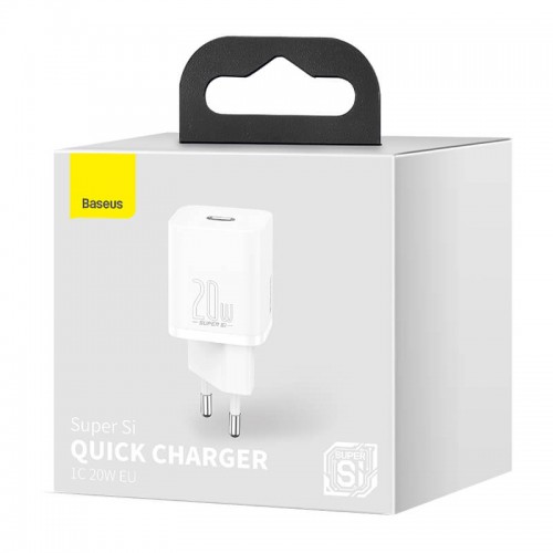 Адаптер мережевий BASEUS Super si Quick Charger |Type-C, QC/PD, 3A, 20W| (CCSUP-B03) black