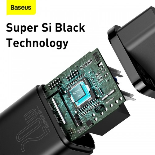 Адаптер мережевий BASEUS Super si Quick Charger |Type-C, QC/PD, 3A, 20W| (CCSUP-B03) black