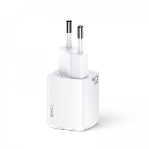 Адаптер мережевий USAMS T37 Super si Fast Charger US-CC128 |1USB/1Type-C, 20W, PD3.0/QC| white