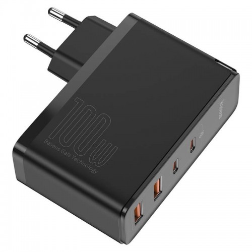 Адаптер мережевий BASEUS GaN2 Pro Quick Charger |2USB/2Type-C, QC/PD, 100W, 5A| (CCGAN2P-L02) black