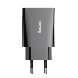 Адаптер мережевий BASEUS Speed Mini Quick Charger 1C |1Type-C, PD/QC,20W, 3A| (CCFS-SN02) black