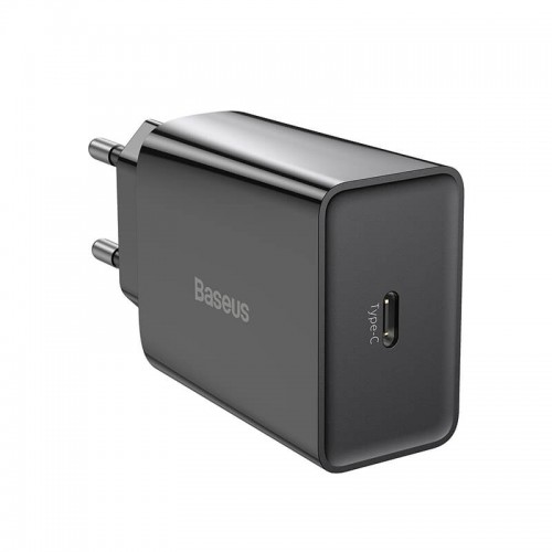 Адаптер мережевий BASEUS Speed Mini Quick Charger 1C |1Type-C, PD/QC,20W, 3A| (CCFS-SN02) black