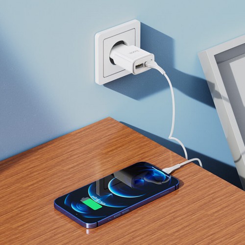 Адаптер мережевий HOCO Star round dual Port charger C88A |2USB, 2.4A| black