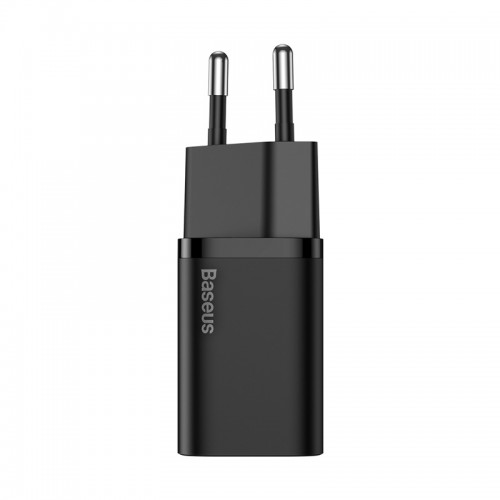 Адаптер мережевий BASEUS Super si quick charger IC |1Type-C, 3A/30W, PD/QC| (CCSUP-J02) black