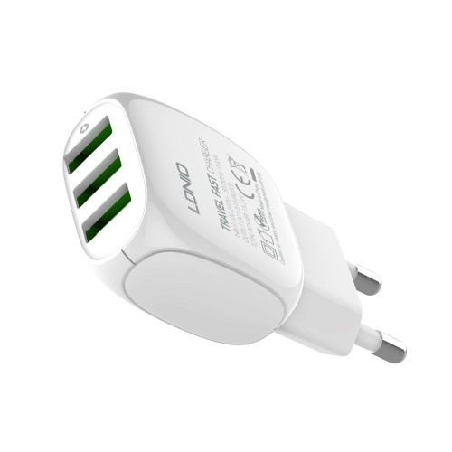 Адаптер мережевий LDNIO Micro USB Cable A3315 |3USB, 3.1A| white