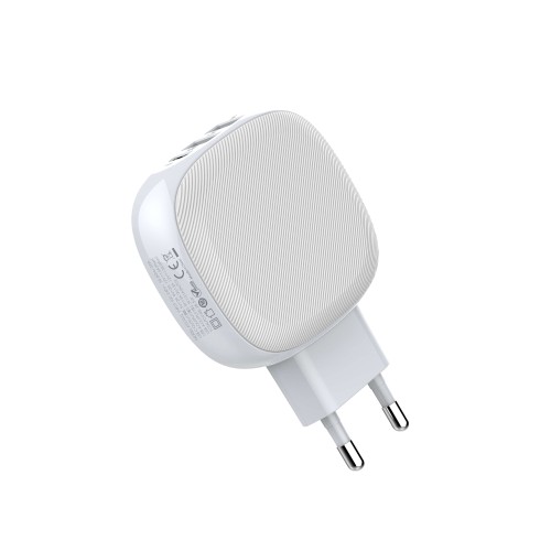 Адаптер мережевий LDNIO Type-C to Lightning Cable A3510Q |2USB/1Type-C, QC/PD, 3A/28.5W| white